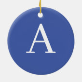 Initial Letter Monogram Modern Style Lila & blau Keramik Ornament (Hinten)