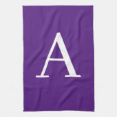 Initial Letter Monogram Modern Style Lila Geschirrtuch (Vertikal)