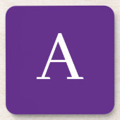 Initial Letter Monogram Modern Style Lila Getränkeuntersetzer (Vorderseite)