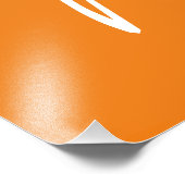 Initial Letter Monogram Modern Style Orange White Fotodruck (Ecke)