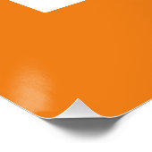 Initial Letter Monogram Modern Style Orange White Poster (Ecke)