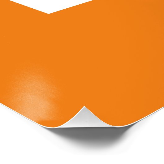 Initial Letter Monogram Modern Style Orange White Poster (Ecke)