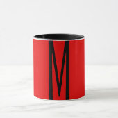 Initial Letter Monogram Modern Style Red Black Tasse (Zentrum)