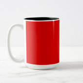 Initial Letter Monogram Modern Style Red Black Zweifarbige Tasse (Links)
