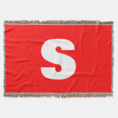 Initial Letter Monogram Modern Style Red White Decke (Vorderseite)