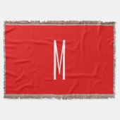 Initial Letter Monogram Modern Style Red White Decke (Vorderseite)