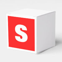 Initial Letter Monogram Modern Style Red White