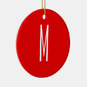 Initial Letter Monogram Modern Style Red White Keramik Ornament (Rechts)