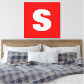 Initial Letter Monogram Modern Style Red White Leinwanddruck (Insitu (Schlafzimmer))