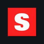 Initial Letter Monogram Modern Style Red White Leinwanddruck<br><div class="desc">Möchten Sie ein Produkt mit den Initialen Ihres Namens besitzen? Es ist sehr einfach, ästhetisch und attraktiv.</div>