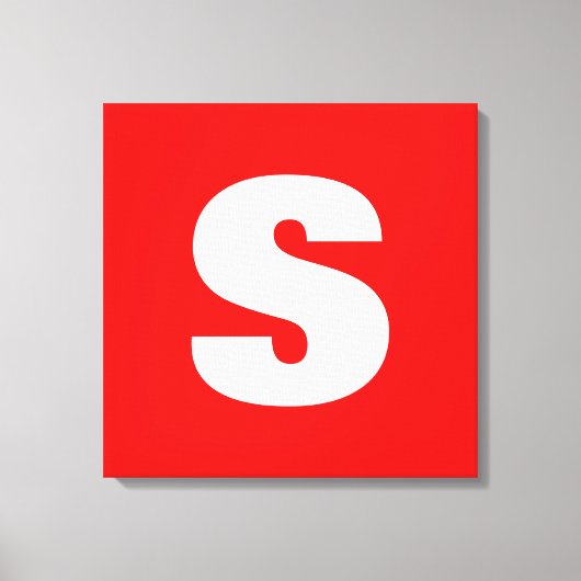 Initial Letter Monogram Modern Style Red White Leinwanddruck (Vorderseite)