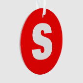 Initial Letter Monogram Modern Style Red White Ornament (Vorderseite)