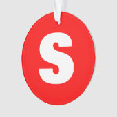 Initial Letter Monogram Modern Style Red White Ornament (Vorderseite)