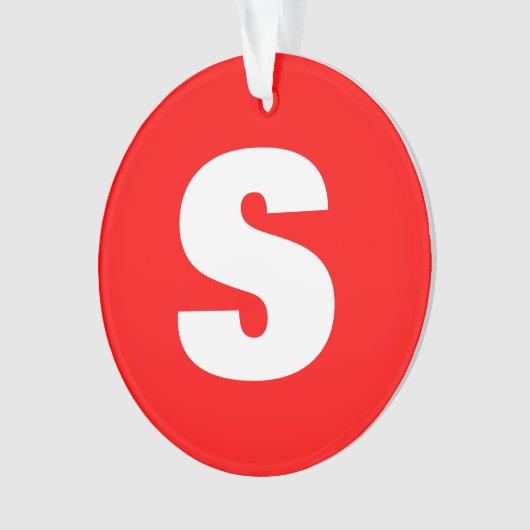 Initial Letter Monogram Modern Style Red White Ornament (Vorderseite)