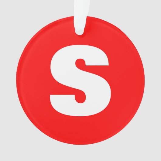 Initial Letter Monogram Modern Style Red White Ornament (Vorderseite)