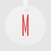 Initial Letter Monogram Modern Style Red White Ornament (Rückseite)