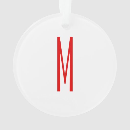 Initial Letter Monogram Modern Style Red White Ornament (Rückseite)