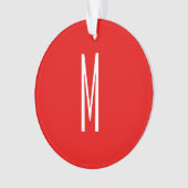 Initial Letter Monogram Modern Style Red White Ornament (Vorderseite)