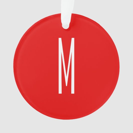 Initial Letter Monogram Modern Style Red White Ornament (Vorderseite)