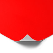 Initial Letter Monogram Modern Style Red White Poster (Ecke)