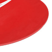 Initial Letter Monogram Modern Style Red White Schneidebrett (Ecke)