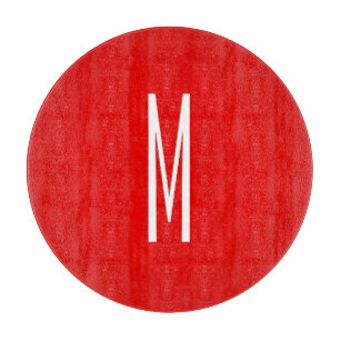 Initial Letter Monogram Modern Style Red White Schneidebrett