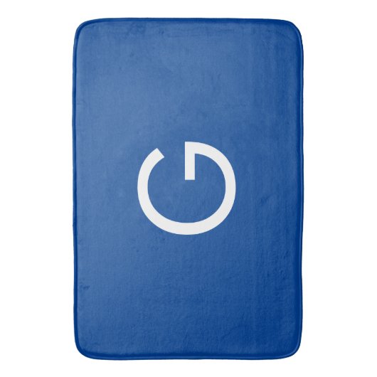 Initial Letter Monogram Modern Stylish Blue Badematte (Vorderseite Vertikal)