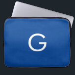 Initial Letter Monogram Modern Stylish Blue Laptopschutzhülle<br><div class="desc">Möchten Sie ein Produkt mit den Initialen Ihres Namens besitzen? Es ist sehr einfach,  ästhetisch und attraktiv.</div>