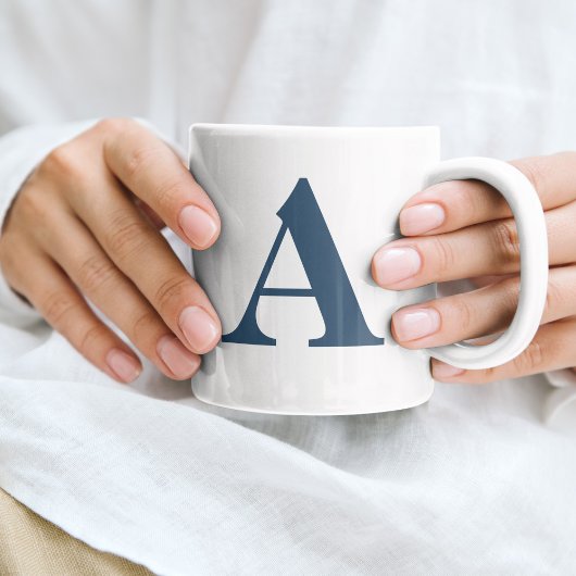 Initial Letter Monogram Modern Stylish Cosmic Blue Kaffeetasse