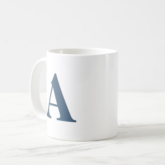 Initial Letter Monogram Modern Stylish Cosmic Blue Kaffeetasse (Vorderseite Links)
