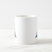 Initial Letter Monogram Modern Stylish Cosmic Blue Kaffeetasse (Mittel)