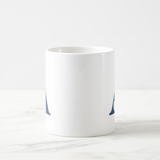 Initial Letter Monogram Modern Stylish Cosmic Blue Kaffeetasse (Mittel)