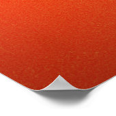 Initial Letter Monogram Modern Stylish Orange Sun Poster (Ecke)
