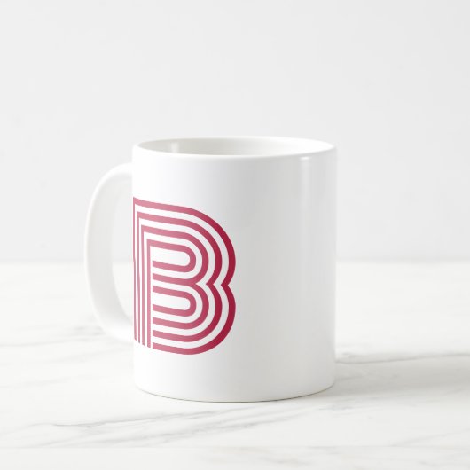 Initial Letter Monogram Modern Stylish Simple Kaffeetasse (Vorderseite Links)