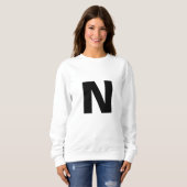 Initial Letter Monogram Modern Stylish Trendy Sweatshirt (Vorne ganz)
