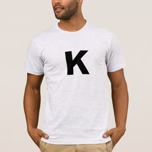 Initial Letter Monogram Modern Stylish Trendy  T-Shirt (Vorderseite)