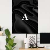 Initial Letter Monogram Modern Stylist Poster (Heimbüro)