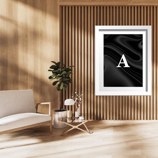 Initial Letter Monogram Modern Stylist Poster