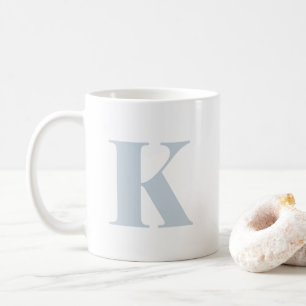 Initial Letter Monogram Modern Trendy Light Blue Kaffeetasse