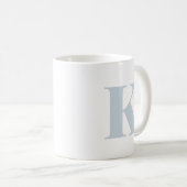 Initial Letter Monogram Modern Trendy Light Blue Kaffeetasse (VorderseiteRechts)