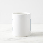 Initial Letter Monogram Modern Trendy Light Blue Kaffeetasse (Mittel)
