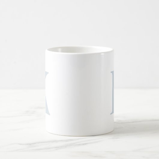 Initial Letter Monogram Modern Trendy Light Blue Kaffeetasse (Mittel)