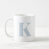 Initial Letter Monogram Modern Trendy Light Blue Kaffeetasse (Links)