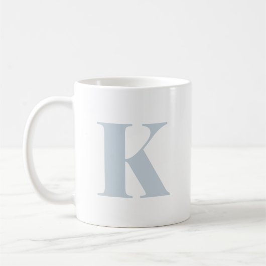 Initial Letter Monogram Modern Trendy Light Blue Kaffeetasse (Links)