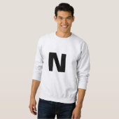 Initial Letter Monogram Modern Trendy Personalized Sweatshirt (Vorne ganz)