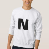 Initial Letter Monogram Modern Trendy Personalized Sweatshirt (Vorderseite)