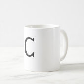 Initial Letter Monogram Moderne Style Coffee Tasse (VorderseiteRechts)