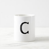 Initial Letter Monogram Moderne Style Coffee Tasse (Mittel)