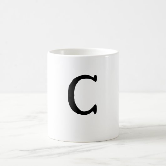 Initial Letter Monogram Moderne Style Coffee Tasse (Mittel)