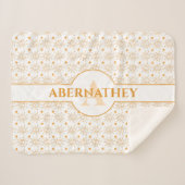Initial Letter Monogram & Name Hand Drawn Sun Sherpadecke (Vorderseite (Horizontal))